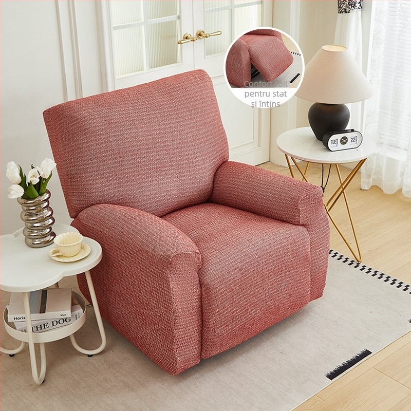 Husă canapea pentru un loc, poliester, model dungat, stil modern minimalist