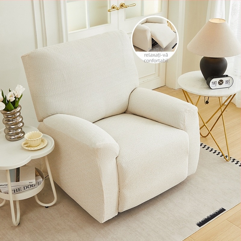 Husă canapea pentru un loc, poliester, model dungat, stil modern minimalist