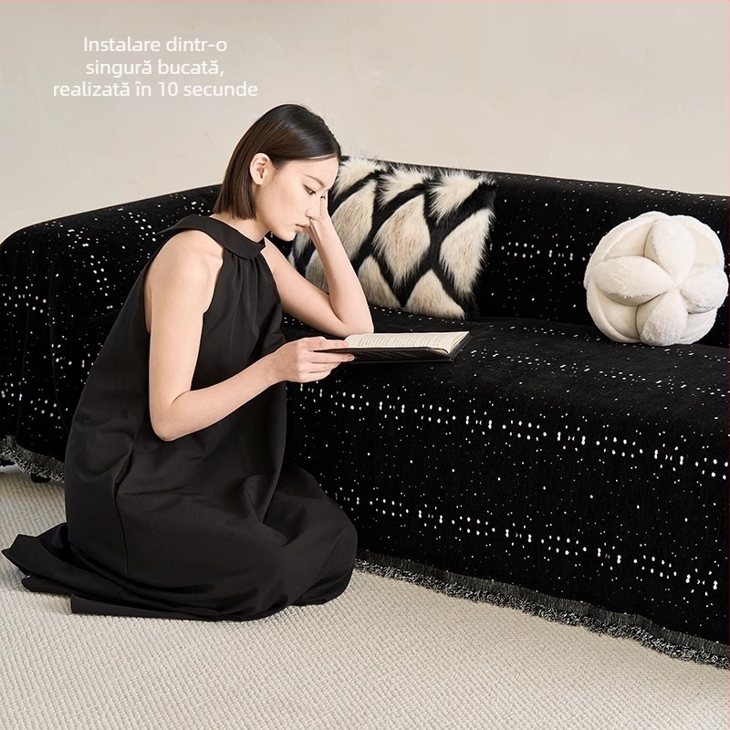 Husa de canapea din Chenille pentru canapea de trei locuri, stil retro, imprimeu leopard, modele abstracte și animale drăguțe