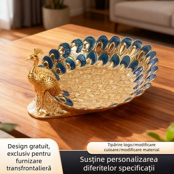 Platou de fructe din aliaj de aluminiu, cu model animal, în stil Nordic, pentru servire și decor.