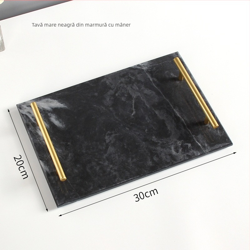 Tavă din rășină Nordic cu aspect de marmură pentru bijuterii, deserturi, depozitare de baie și aromaterapie • Material: Rășină • Brand: Yihong artworks • Cod produs: Marble tray • Suprafață: 3283093