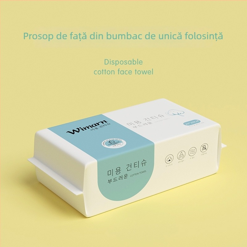 Șervețele demachiante pentru față, de unică folosință, îngroșate, tip atârnat (fibră de viscoză; 100% fibră vegetală; țesătură plată)