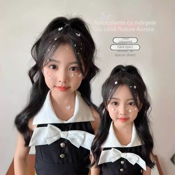 Stickere pentru față pentru copii, cu luciu de perlă, pentru machiaj de scenă și reprezentații de dans