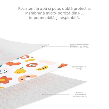 Manșete de unică folosință pentru copii – din pânză, protecție împotriva prafului, cu logo tipărit, pachet de 240 bucăți