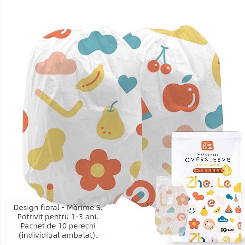 Manșete de unică folosință pentru copii – din pânză, protecție împotriva prafului, cu logo tipărit, pachet de 240 bucăți