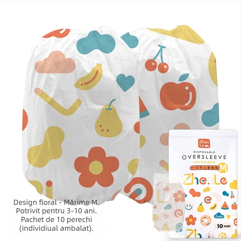 Manșete de unică folosință pentru copii – din pânză, protecție împotriva prafului, cu logo tipărit, pachet de 240 bucăți