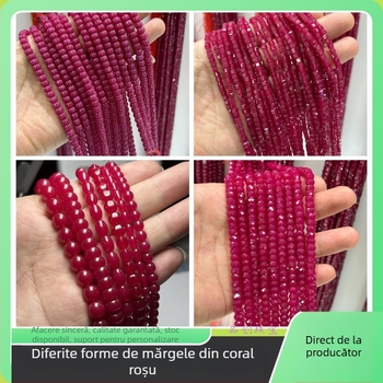 Mărgele rubin corindon – forme variate, tăiate și lustruite, pietre prețioase libere