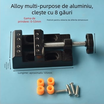 Mini clemă de banc cu corp din aliaj de aluminiu pentru mărgele de nuci — clemă pentru mărgele și suport pentru nuci