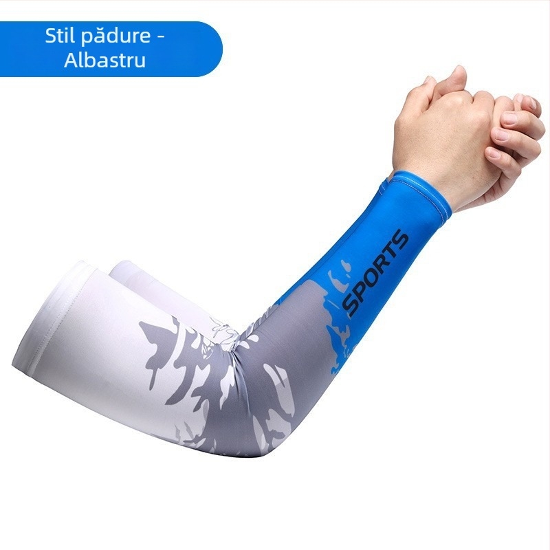 Manșete pentru brațe din ice silk, cu protecție UV – imprimate pentru vară, pentru condus și ciclism