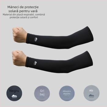Manșete de protecție solară pentru bărbați, din poliester, respirabile, UV protecție, pentru ciclism și pescuit