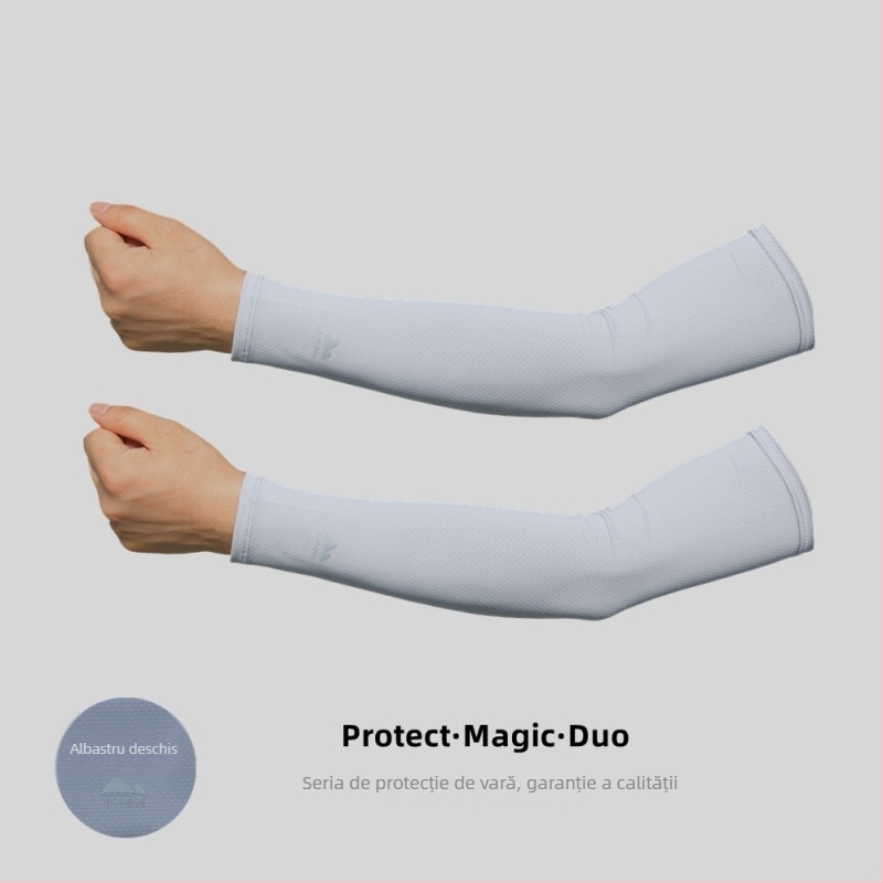 Manșete de protecție solară pentru bărbați, din poliester, respirabile, UV protecție, pentru ciclism și pescuit