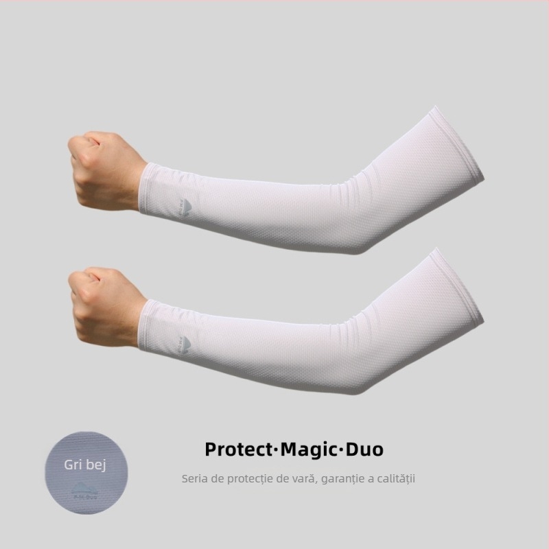Manșete de protecție solară pentru bărbați, din poliester, respirabile, UV protecție, pentru ciclism și pescuit