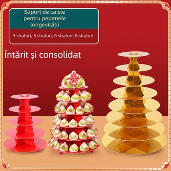 Raft display multi-strat pentru banchet de ziua bătrânilor cu chifle Jiaodong făcute manual și produse tradiționale, stil modern minimalist, Unique, 2023