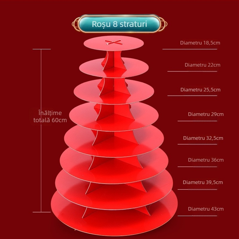 Raft display multi-strat pentru banchet de ziua bătrânilor cu chifle Jiaodong făcute manual și produse tradiționale, stil modern minimalist, Unique, 2023