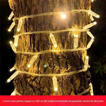 Ghirlandă exterior impermeabilă IP67, telecomandă, 0.06W, 220V DC, model FYTY, pentru camping/sărbători/nuntă/curte