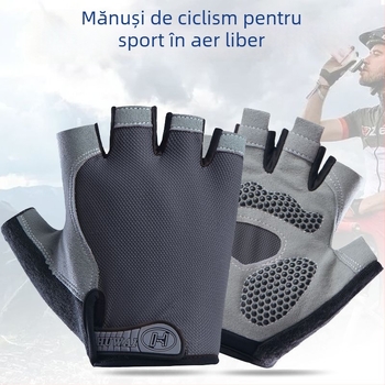 Mănuși sport cu degete parțial acoperite pentru bărbați și femei – anti-derapare, respirabile, îngroșate, rezistente la uzură, pentru fitness în aer liber și pe bare orizontale