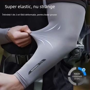Manșete pentru brațe de vară cu protecție UV, material Ice Silk respirabil, nylon >96%, pentru ciclism și condus
