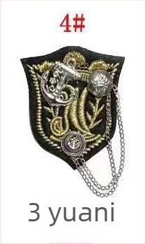 Insignă/broșă pentru uniformă – unisex, seria Princess, material plastic/rășină, ornament încrustat, manufactură manuală, personalizare disponibilă