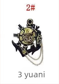 Insignă/broșă pentru uniformă – unisex, seria Princess, material plastic/rășină, ornament încrustat, manufactură manuală, personalizare disponibilă