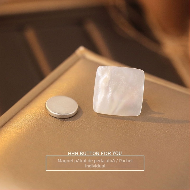 HHH FOR YOU Buton magnetic din scoică naturală pentru îmbrăcăminte – fără cusătură, invizibil, fix, pentru pijamale, tricouri, cămăși, cardiganuri și pulovere