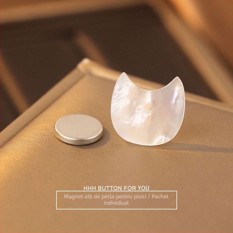 HHH FOR YOU Buton magnetic din scoică naturală pentru îmbrăcăminte – fără cusătură, invizibil, fix, pentru pijamale, tricouri, cămăși, cardiganuri și pulovere