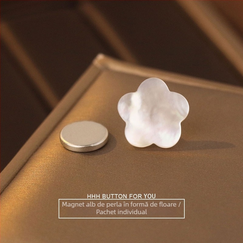 HHH FOR YOU Buton magnetic din scoică naturală pentru îmbrăcăminte – fără cusătură, invizibil, fix, pentru pijamale, tricouri, cămăși, cardiganuri și pulovere