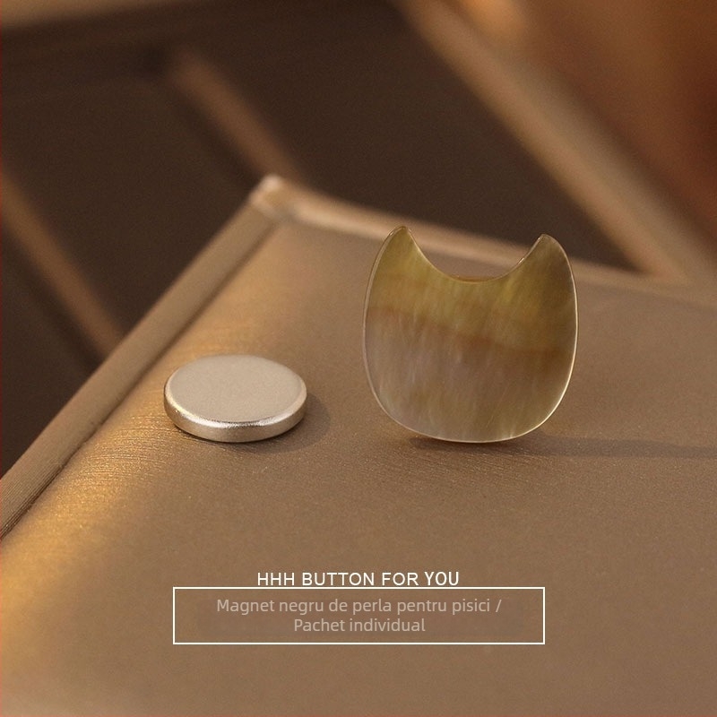 HHH FOR YOU Buton magnetic din scoică naturală pentru îmbrăcăminte – fără cusătură, invizibil, fix, pentru pijamale, tricouri, cămăși, cardiganuri și pulovere