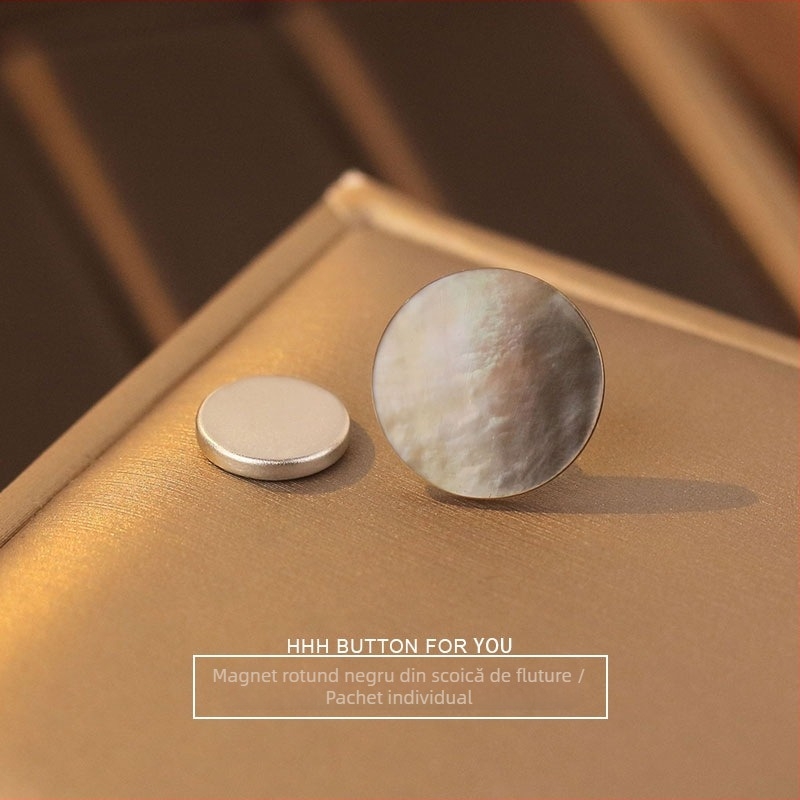 HHH FOR YOU Buton magnetic din scoică naturală pentru îmbrăcăminte – fără cusătură, invizibil, fix, pentru pijamale, tricouri, cămăși, cardiganuri și pulovere