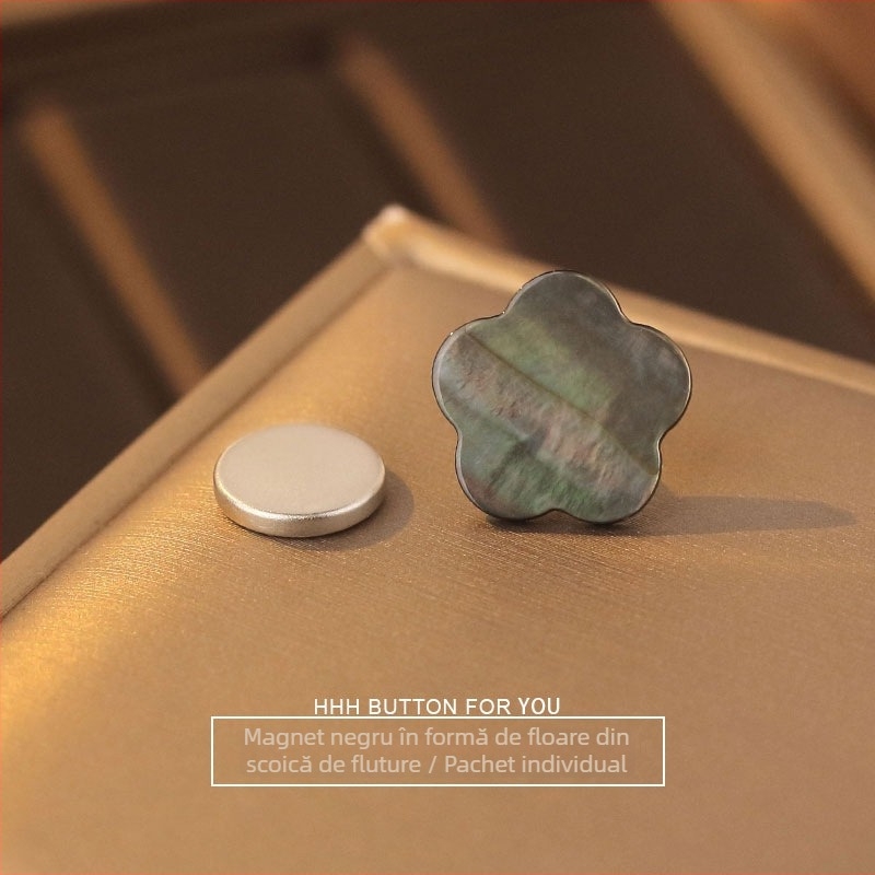 HHH FOR YOU Buton magnetic din scoică naturală pentru îmbrăcăminte – fără cusătură, invizibil, fix, pentru pijamale, tricouri, cămăși, cardiganuri și pulovere