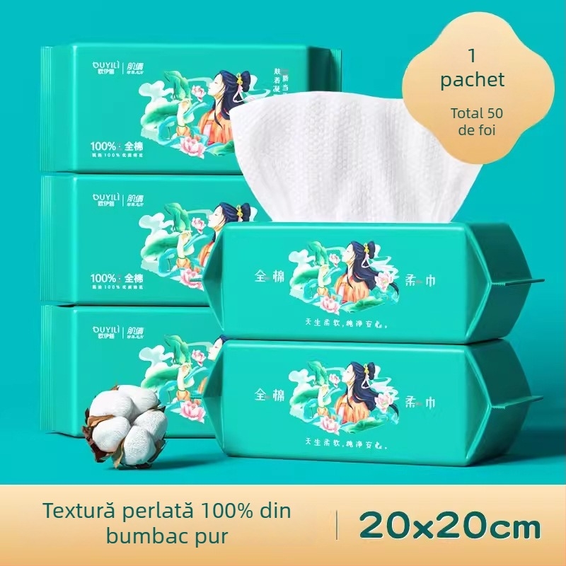 Prosop de curățare pentru față, tip A, bumbac 100%, 600 g, prosop moale de bumbac pentru uz casnic (100% bumbac • Tip A • 600 g)