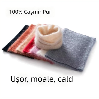 Fular din cașmir pentru gât, tricotat, cu guler fals, menține căldura gâtului — Iarnă 2025