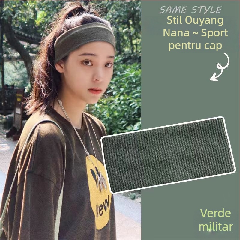 Nuohan Bandă de cap Sport - Design Geometric, Stil Stradal de Vedete, Absorbție a transpirației, Procesare Personalizată