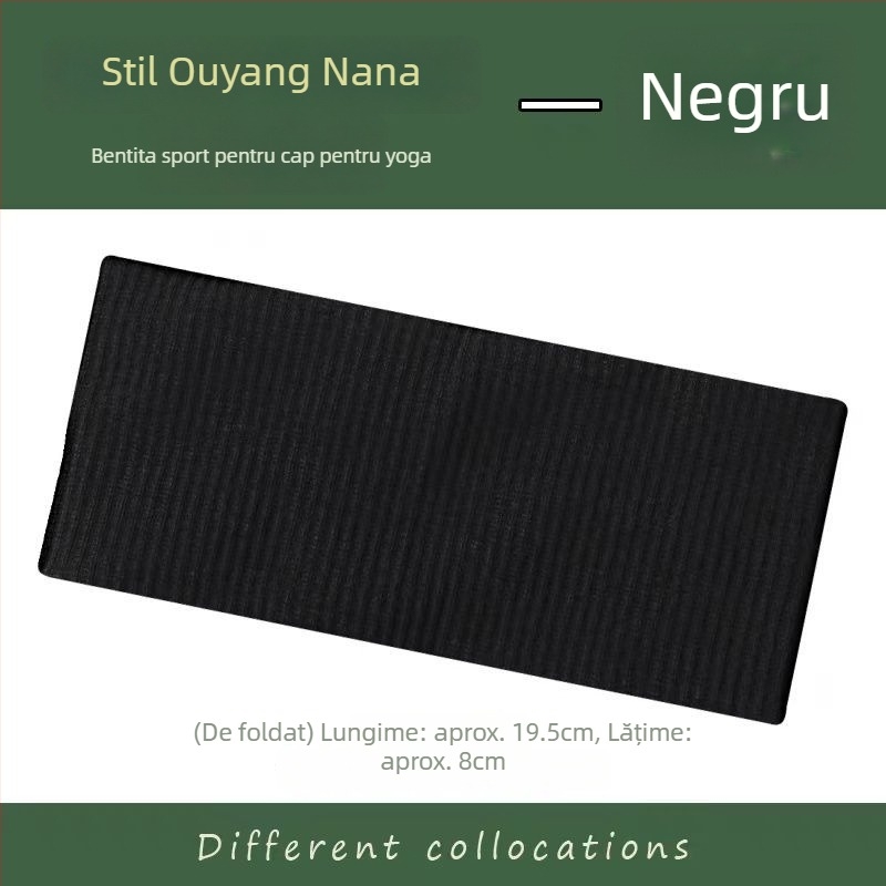 Nuohan Bandă de cap Sport - Design Geometric, Stil Stradal de Vedete, Absorbție a transpirației, Procesare Personalizată