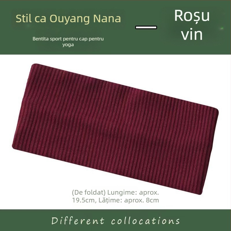 Nuohan Bandă de cap Sport - Design Geometric, Stil Stradal de Vedete, Absorbție a transpirației, Procesare Personalizată
