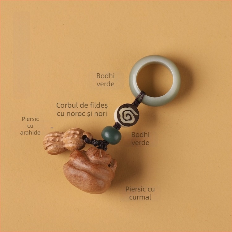 Brățară din mărgele Bodhi cu pandantiv ciucuri - Jingxintang - Primăvara 2025 - Material: Bodhi mărgele