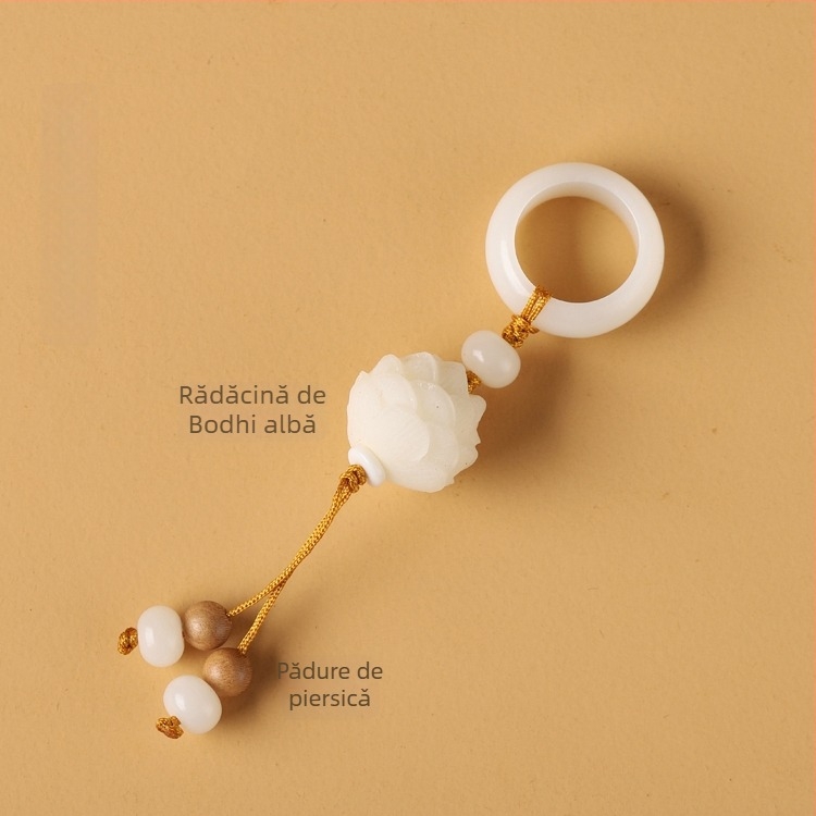 Brățară din mărgele Bodhi cu pandantiv ciucuri - Jingxintang - Primăvara 2025 - Material: Bodhi mărgele