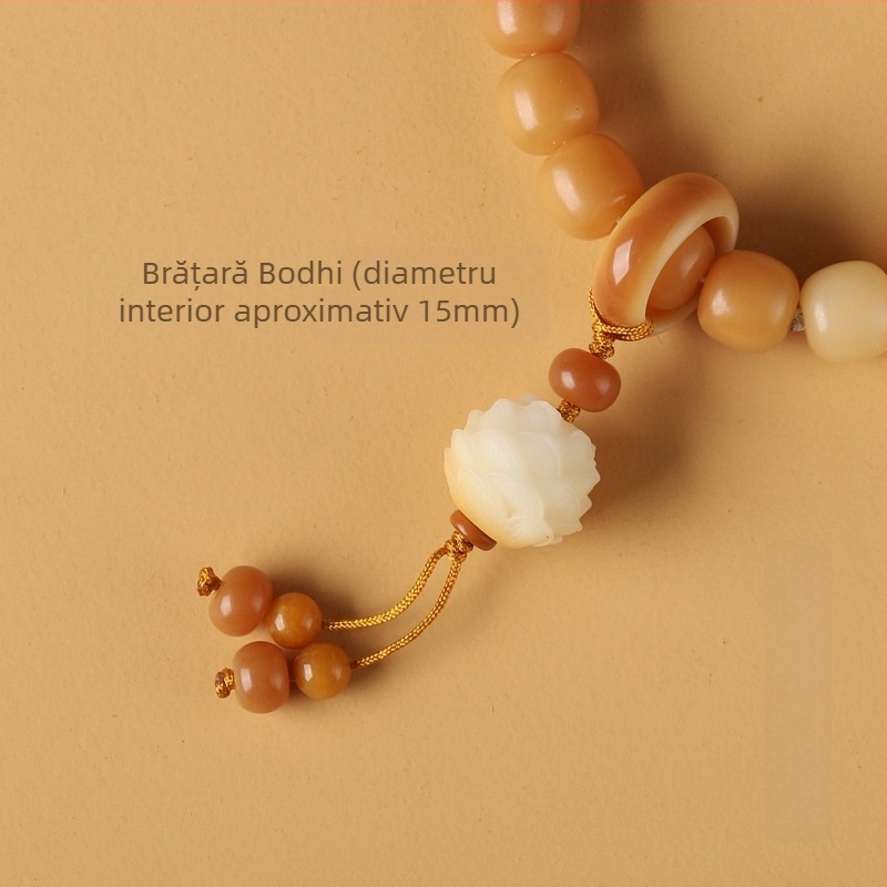 Brățară din mărgele Bodhi cu pandantiv ciucuri - Jingxintang - Primăvara 2025 - Material: Bodhi mărgele
