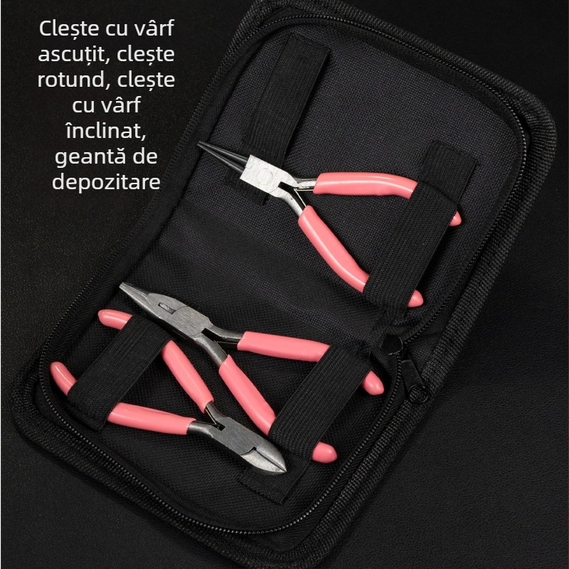 Clește pentru realizarea bijuteriilor pentru cercei, oțel inoxidabil, prelucrare broderie, primăvara 2025