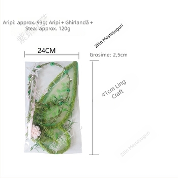 Zilin Aripi de Înger pentru costum, lucrate manual, poliester, model geometric