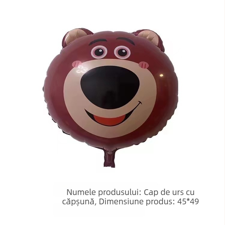 Rucsac din folie de aluminiu, balon decorativ, design ursuleț desen animat