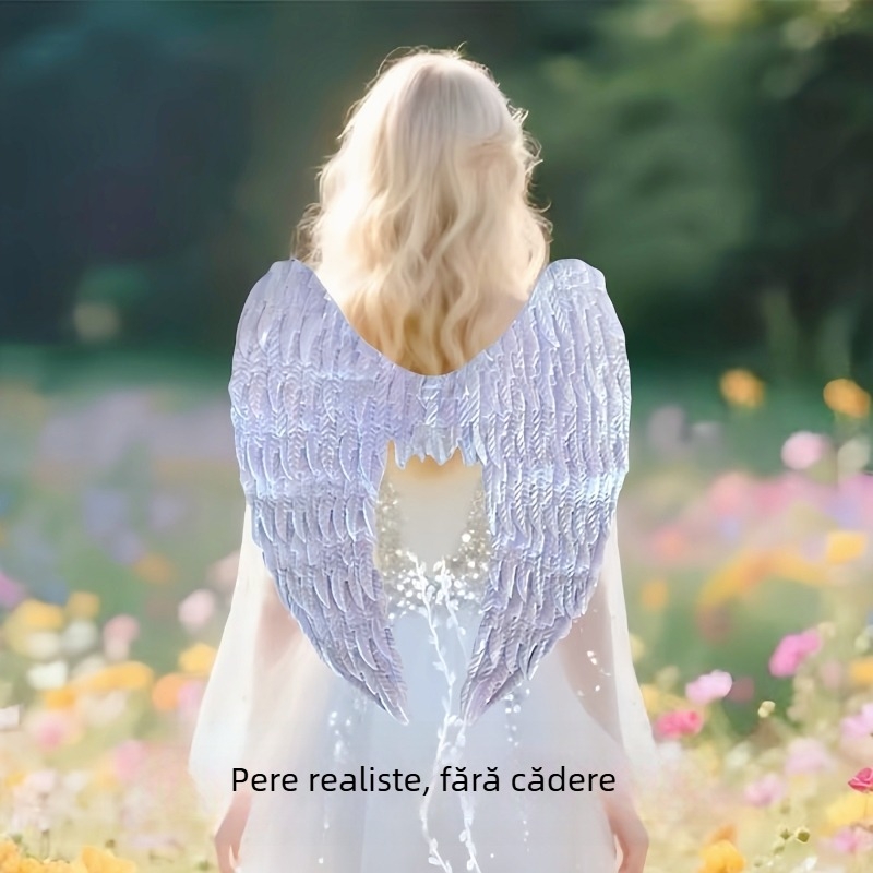 Aripi de Înger – din pene, lucrate manual, pentru machiaj și costume