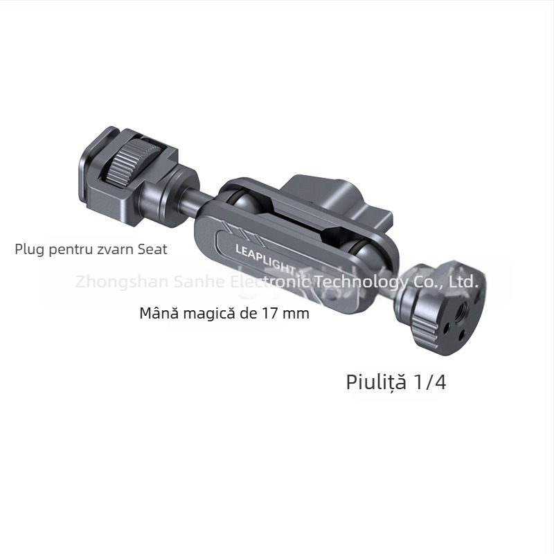 LEAPLIGHT Braț metalic Magic, extensibil, suport universal de birou pentru telefoane, tablete și camere — aliaj