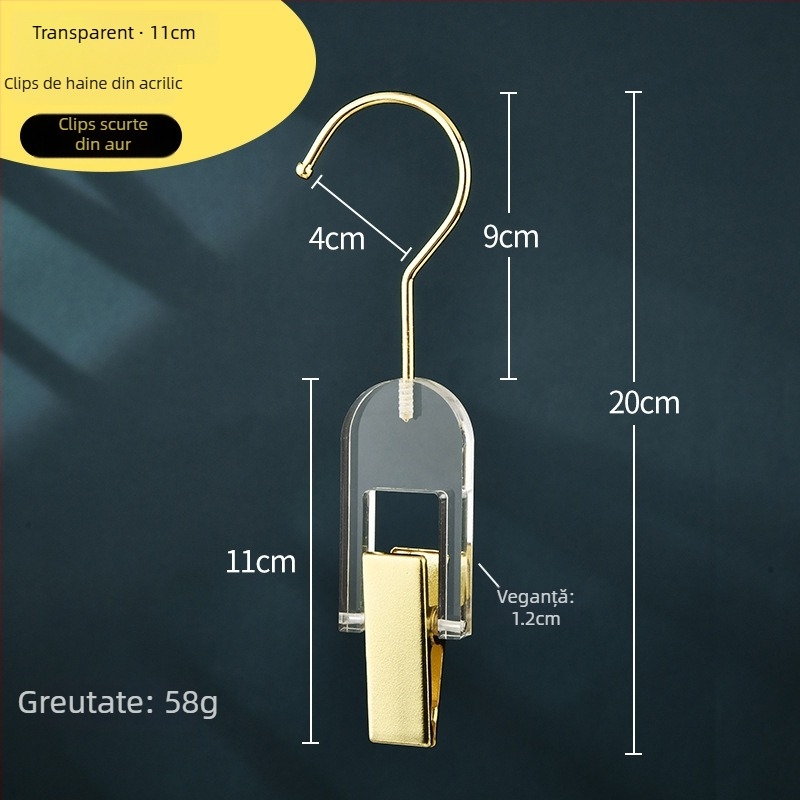 Clip de depozitare – acrilic, pachet de 100 buc., stil Light Luxury, 2020