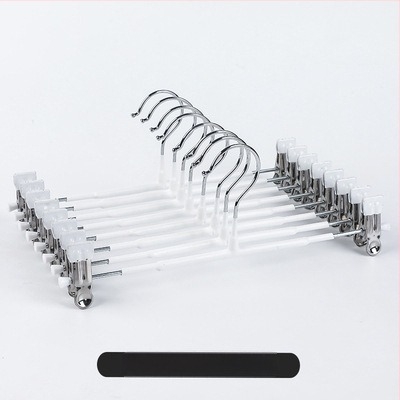 Suport metalic pentru pantaloni cu clips anti-alunecare - set 10 bucăți, personalizare logo disponibil