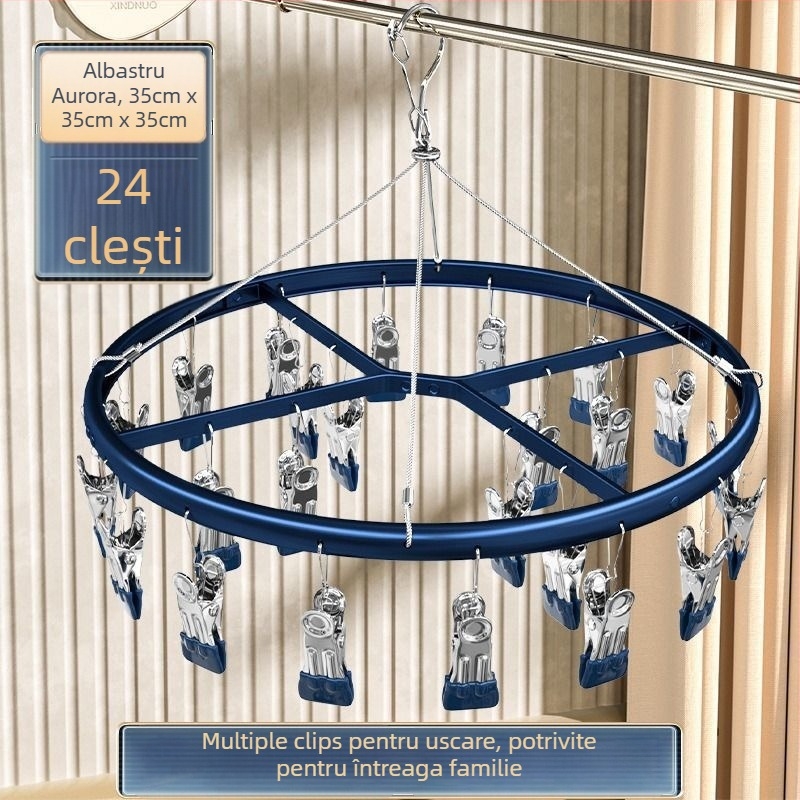 Clip de uscare – Clip pentru șosete din aliaj de aluminiu, cu elemente din oțel inoxidabil, 50 bucăți, pentru lenjerie, șosete, eșarfe și cravate, brand Heron