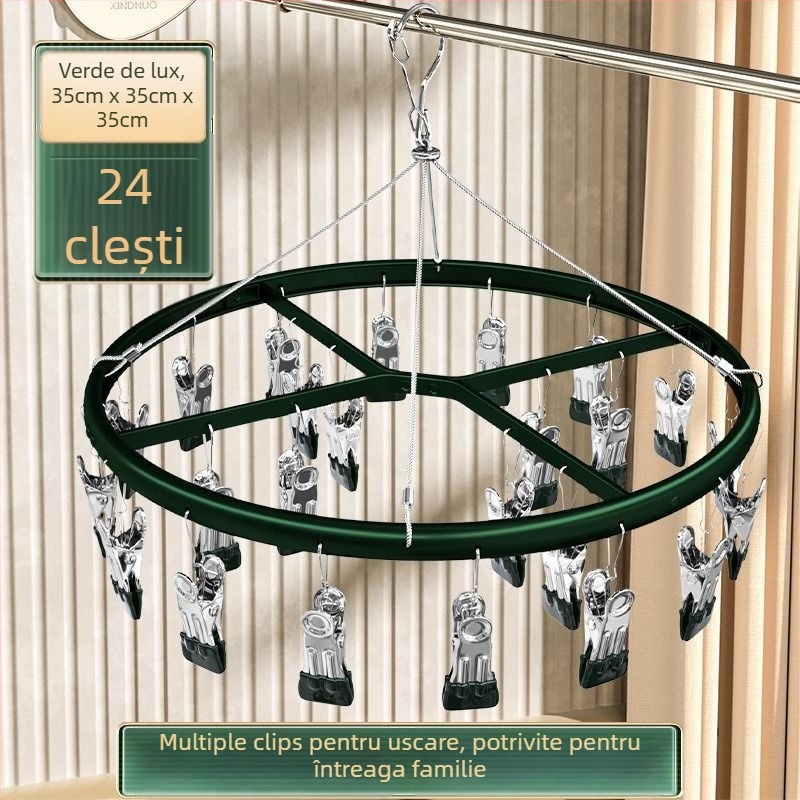 Clip de uscare – Clip pentru șosete din aliaj de aluminiu, cu elemente din oțel inoxidabil, 50 bucăți, pentru lenjerie, șosete, eșarfe și cravate, brand Heron