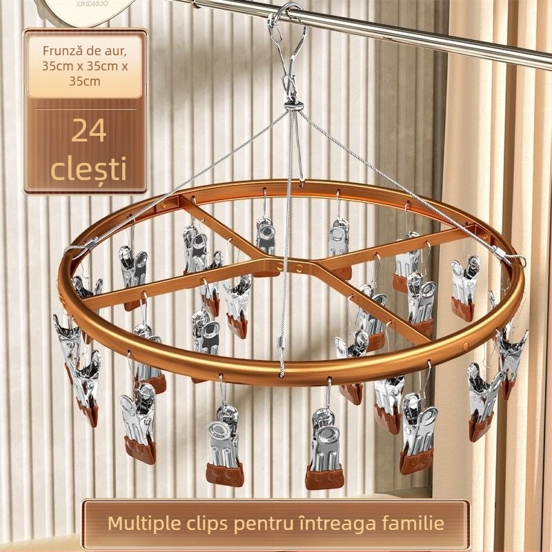 Clip de uscare – Clip pentru șosete din aliaj de aluminiu, cu elemente din oțel inoxidabil, 50 bucăți, pentru lenjerie, șosete, eșarfe și cravate, brand Heron