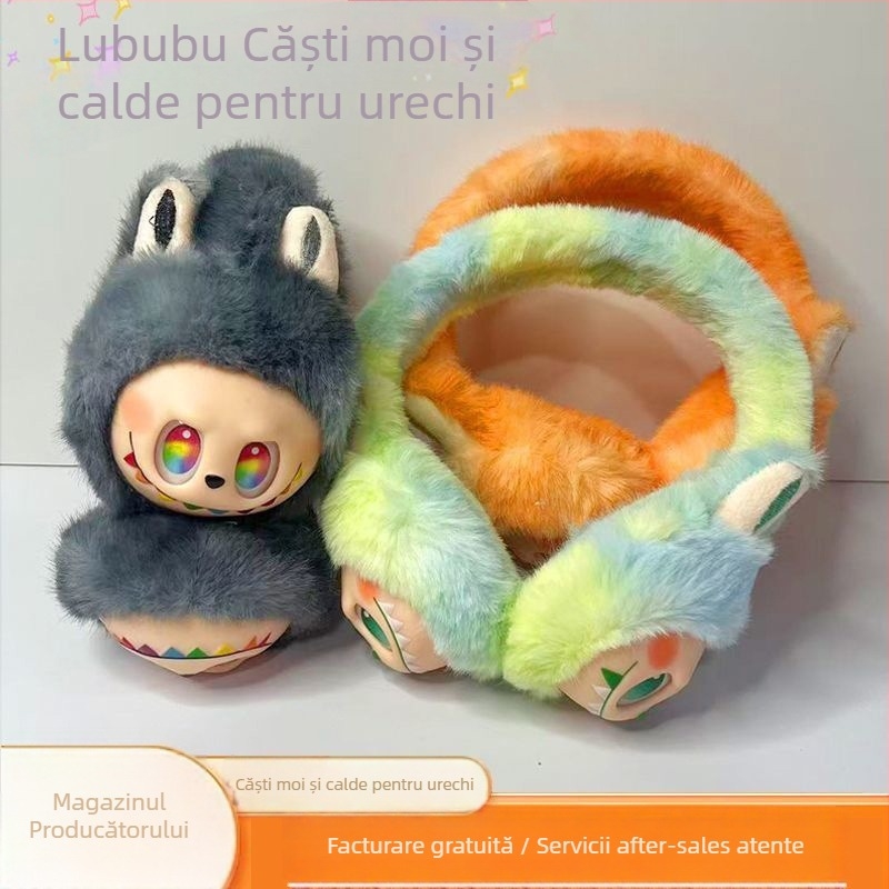 Ear Muffs din pluș pentru copii – unisex, iarnă, desen animat