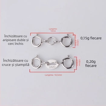 Încuietoare cu arc S925 pentru conector cu perlă în bijuterii, lucrat manual, brand Jerry