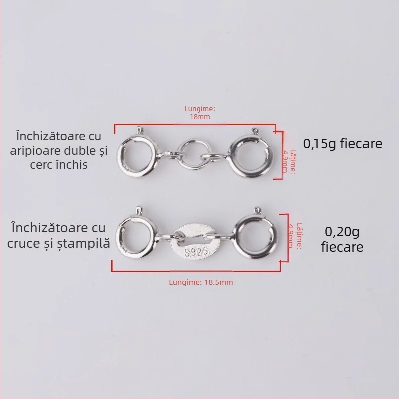 Încuietoare cu arc S925 pentru conector cu perlă în bijuterii, lucrat manual, brand Jerry